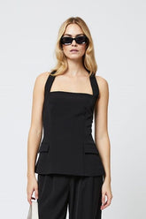 FRENCH CONNECTION HARRIE HALTER NECK TOP